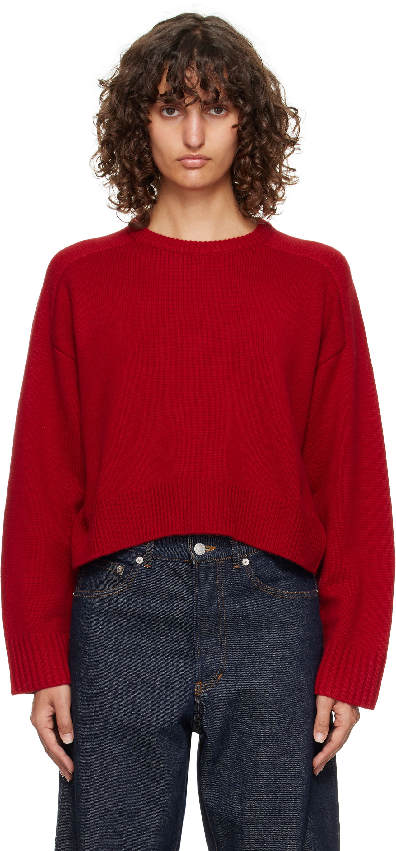 Пуловер Loulou de Saison Loulou de Saison Bruzzi LDS Boxy Cashmere Sweater Червено | BRUZZI LDS, 0