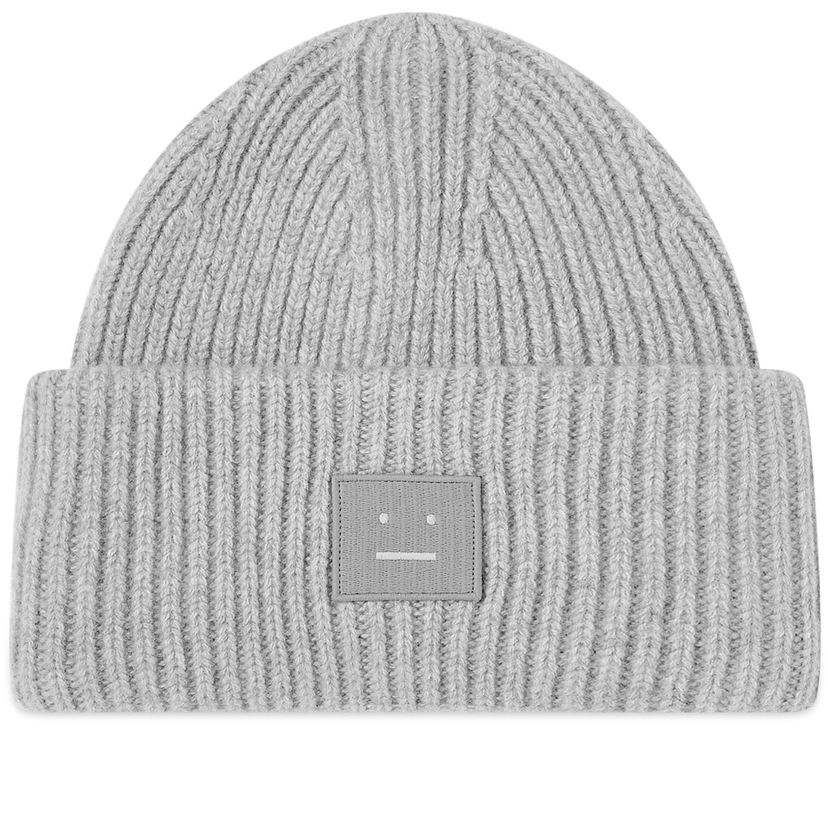 Шапка Acne Studios Pana Face Beanie "Light Grey Melange" Сиво | C40135-X92