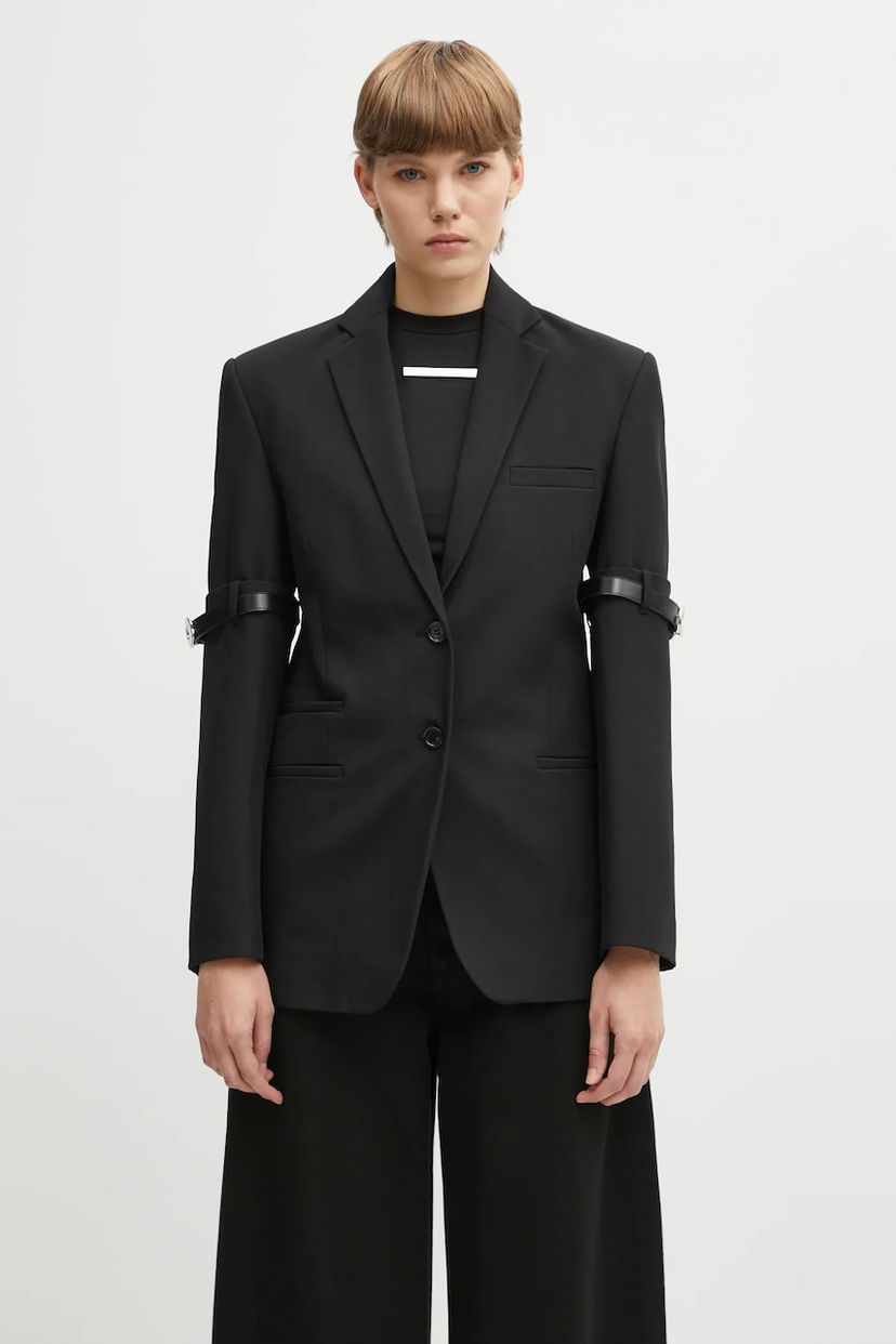 Яке Coperni Coperni Logo Belted Blazer Черно | COPV37F3004