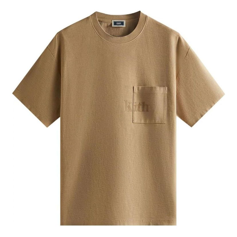 Тениска KITH Quinn Pocket T-Shirt Кафяво | KHM030945-218