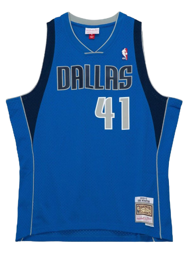 Тениска Mitchell & Ness NBA Dalls Mavericks Dirk Nowitzki Dark Jersey Тъмно синьо | SMJY4192-DMA10DNOCPBL