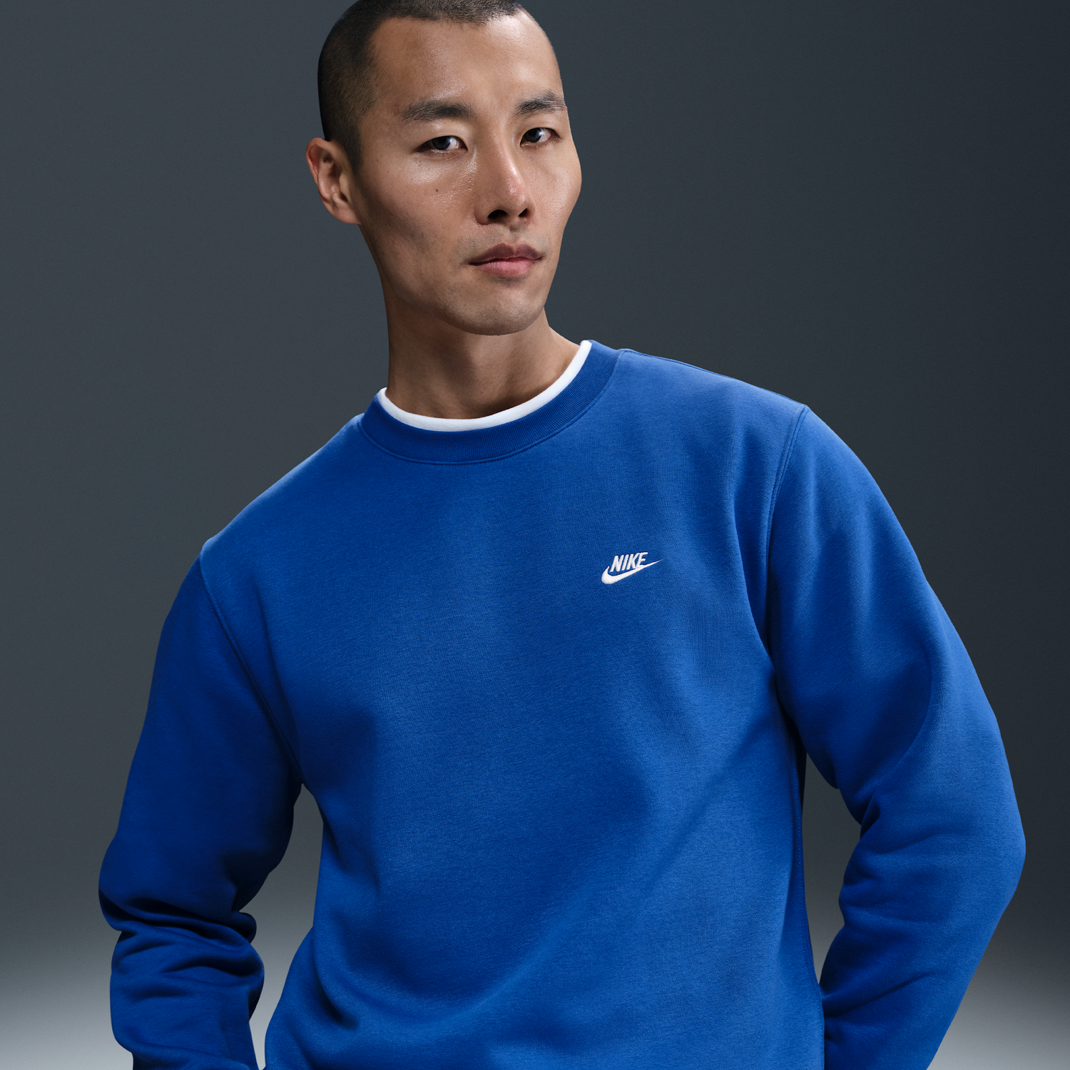 Суитчър Nike Nike Club Fleece Crewneck Sweatshirt Синьо | FN3886-480, 0