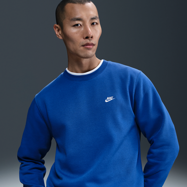 Суитчър Nike Nike Club Fleece Crewneck Sweatshirt Синьо | FN3886-480, 0