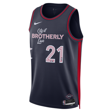Фланелка Nike NBA PHILADELPHIA 76ERS DRI-FIT CITY EDITION SWINGMAN JERSEY JOEL EMBIID Тъмно синьо | DX8515-420, 3