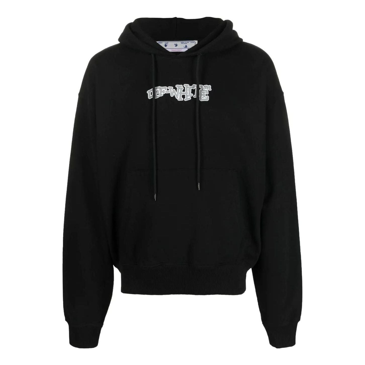 Суитчър Off-White Off-White Logo-Print Hoodie Черно | OMBB037F22FLE0051001, 0