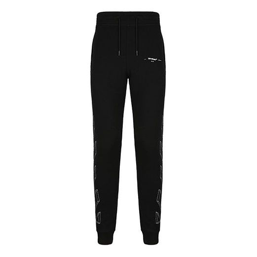 Спортни панталони Off-White 3D Diagonals Classic Sweatpants Черно | OMCH008E181920121001, 0