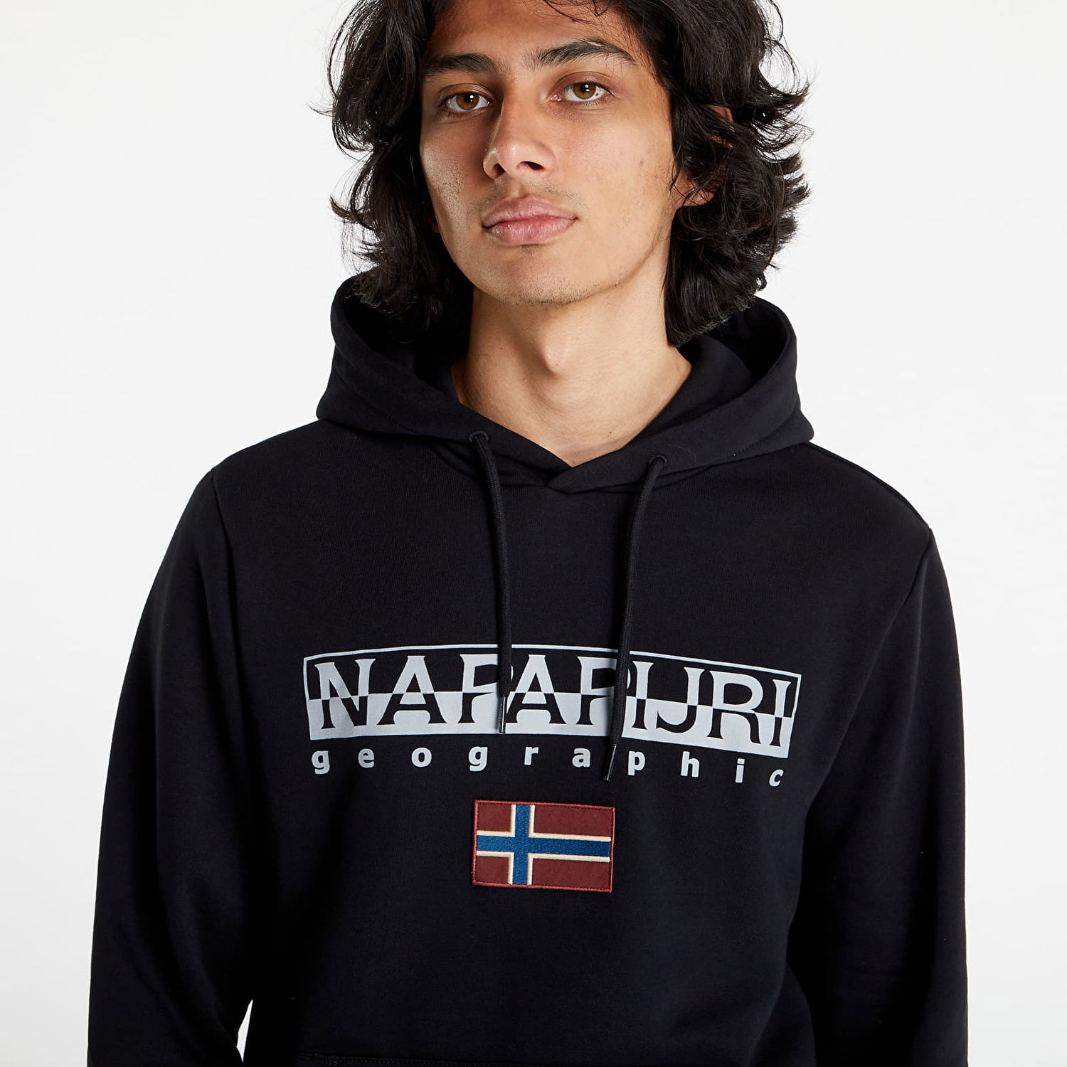 Суитчър Napapijri Geographic Hoodie Черно | NP0A4GBC0411, 0