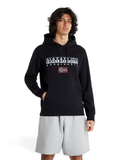 Суитчър Napapijri Geographic Hoodie Черно | NP0A4GBC0411