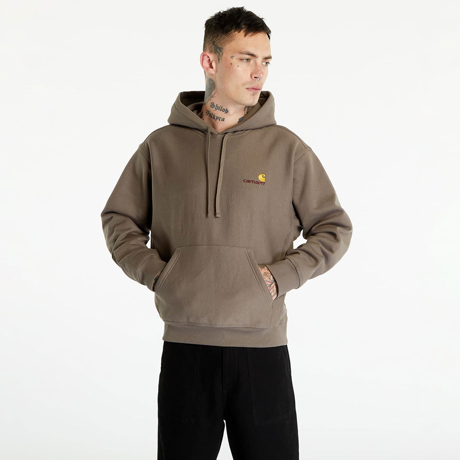 Суитчър Carhartt WIP Hooded American Script Sweat Teide Кафяво | I028279.1CRXX, 0