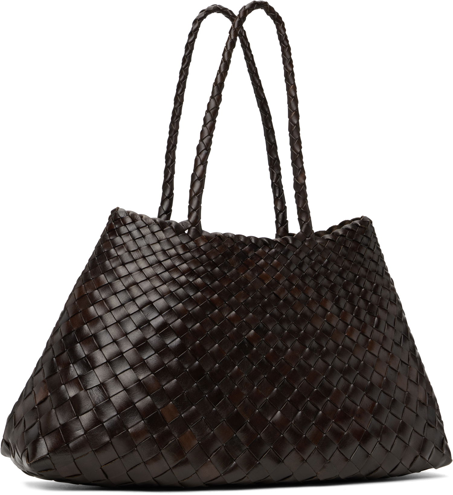 Дамска чанта Dragon Diffusion Santa Croce Large Bag Кафяво | 8892-DARKBROWN, 1