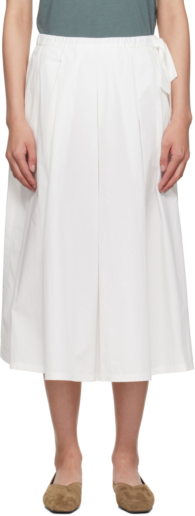 Пола Max Mara Weekend Max Mara Folk Midi Skirt Бяло | 2515101032600