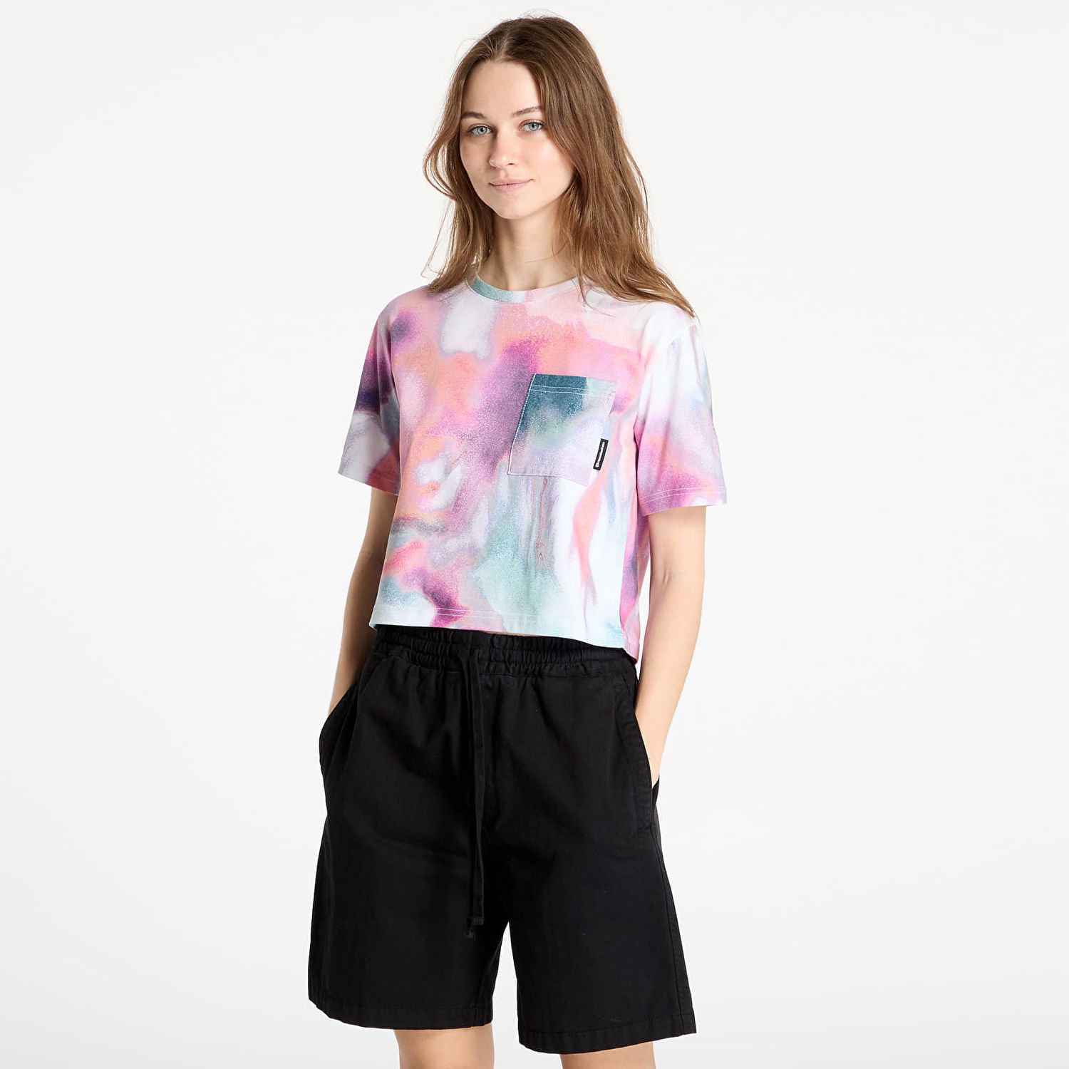 Съкратен топ Horsefeathers Horsefeathers Risa Cropped Tie-Dye T-Shirt Многоцветен | SW938A, 0