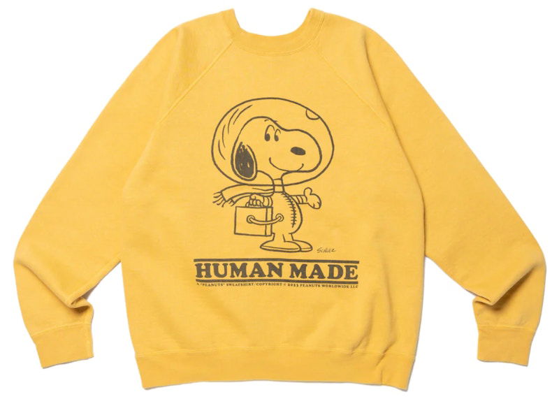 Суитчър Human Made Peanuts #1 Snoopy Astronaut Print Sweatshirt Жълто | HM24CS043