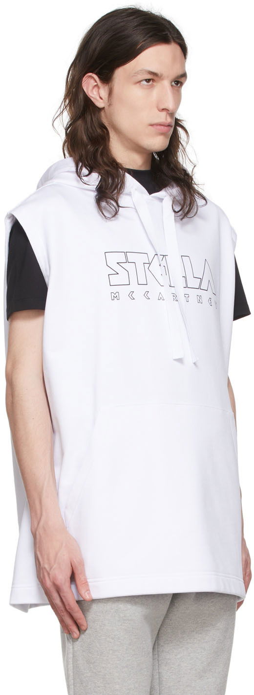Суитчър Stella McCartney Cotton Sleeveless Hoodie Бяло | 6044523SNP32, 1