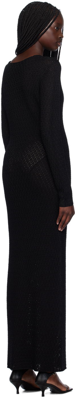 Pокля TOTEME TOTEME Long-Sleeve Maxi Dress Черно | 243-WRD0130-YA0040, 2