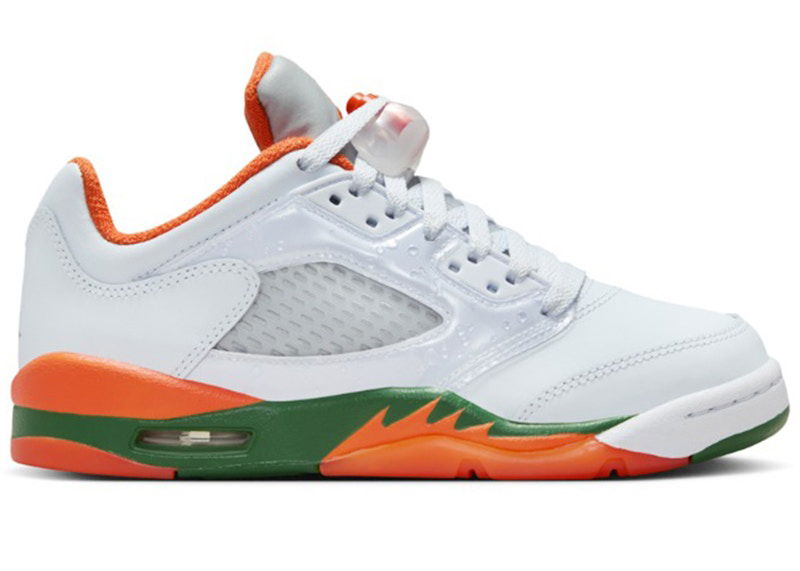 Кецове и обувки Jordan Jordan 5 Retro Low Miami Hurricanes Бяло | FQ1293-018, 0
