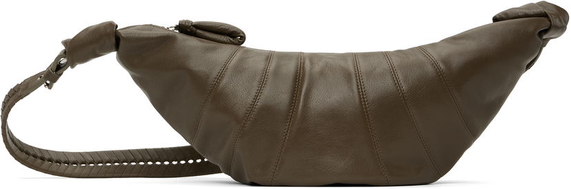 Чанта за кръста LEMAIRE Lemaire Woven Laced Medium Croissant Bag Зелено | BG0160 LL0131