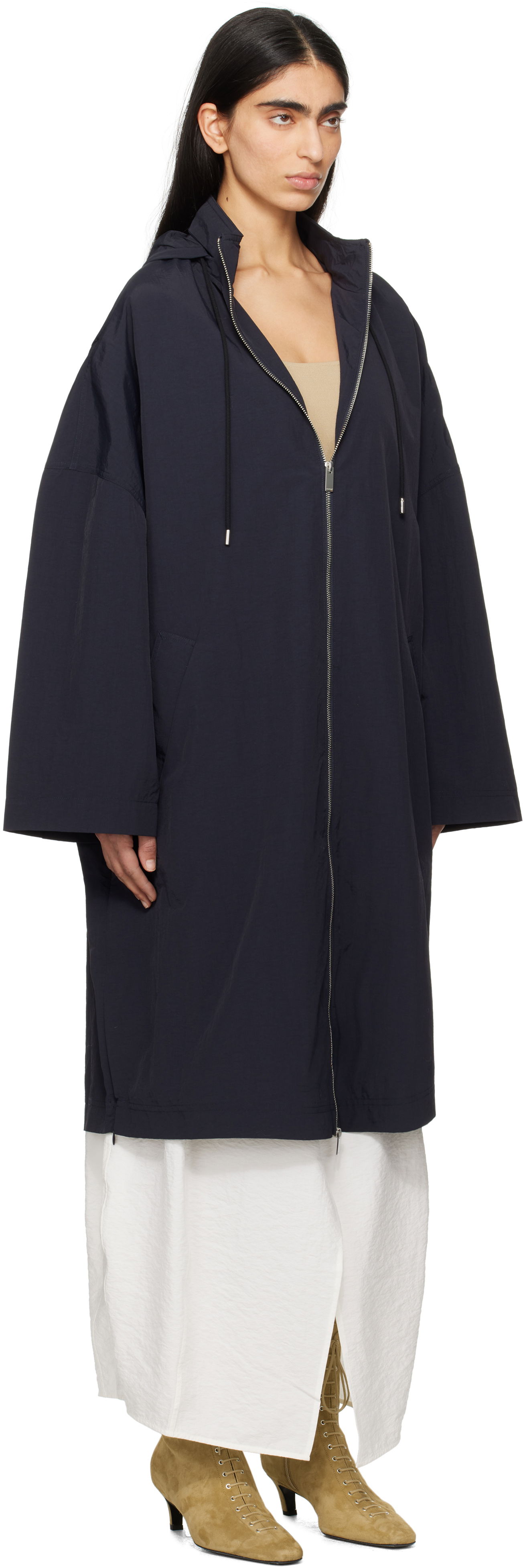 Ветровка TOTEME TOTEME Windbreaker Hooded Coat Тъмно синьо | 252-WRO0172-FB0367, 1
