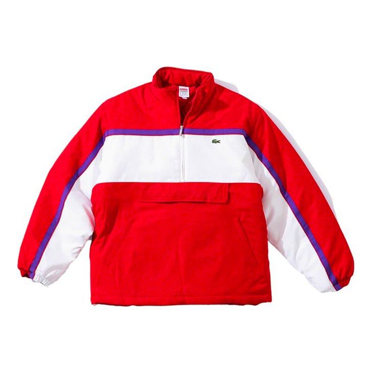 Ветровка Supreme Lacoste Half Zip Pullover Червено | SUP-FW19-545, 0