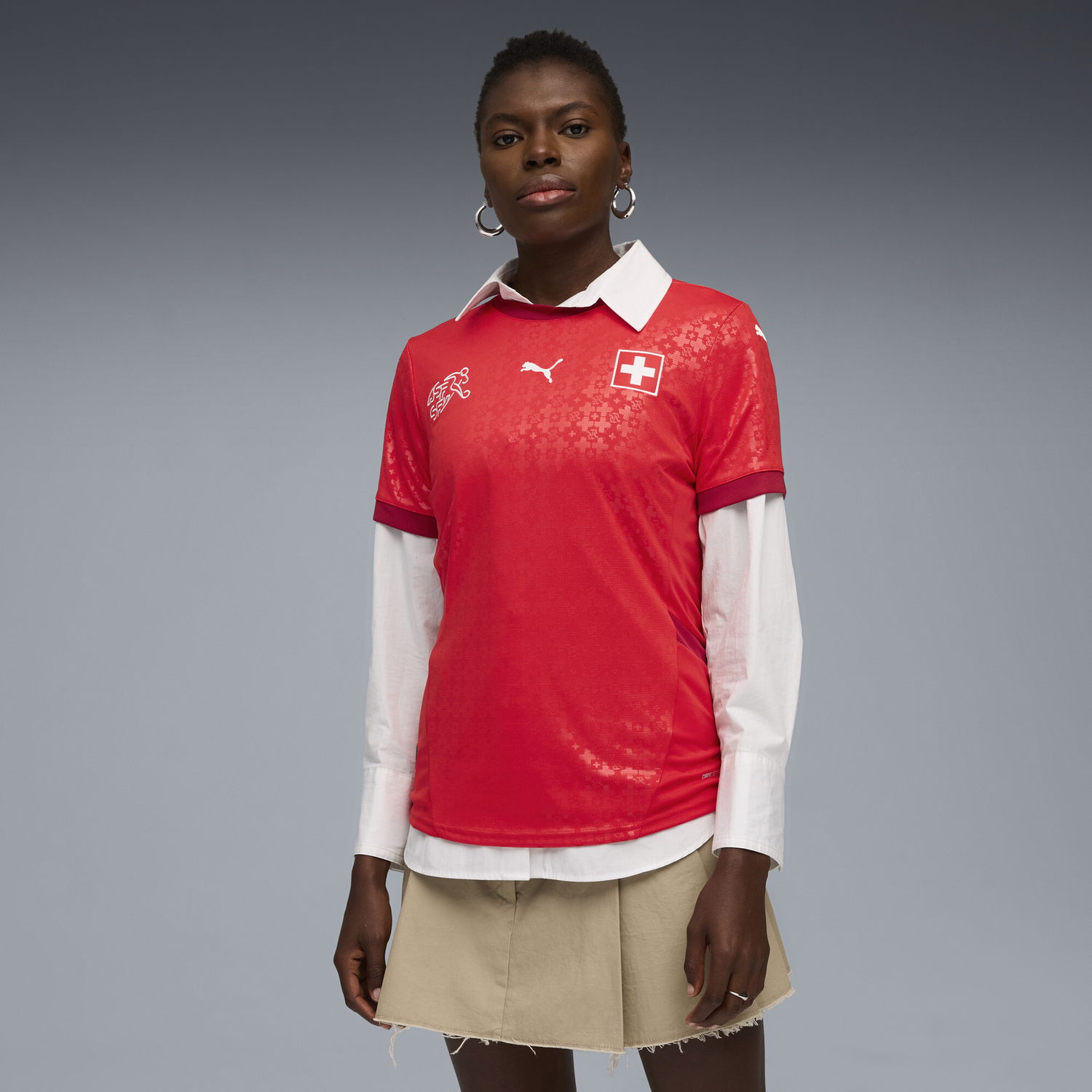 Фланелка Puma Switzerland Women's National Team 2025 Home Jersey Червено | 782183_10, 1