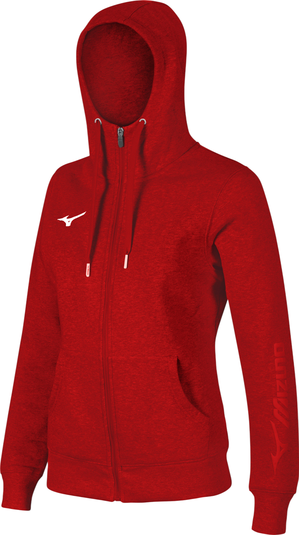 Суитчър Mizuno Sweat Full Zip Hoodie Червено | 32ec9700c-62, 0