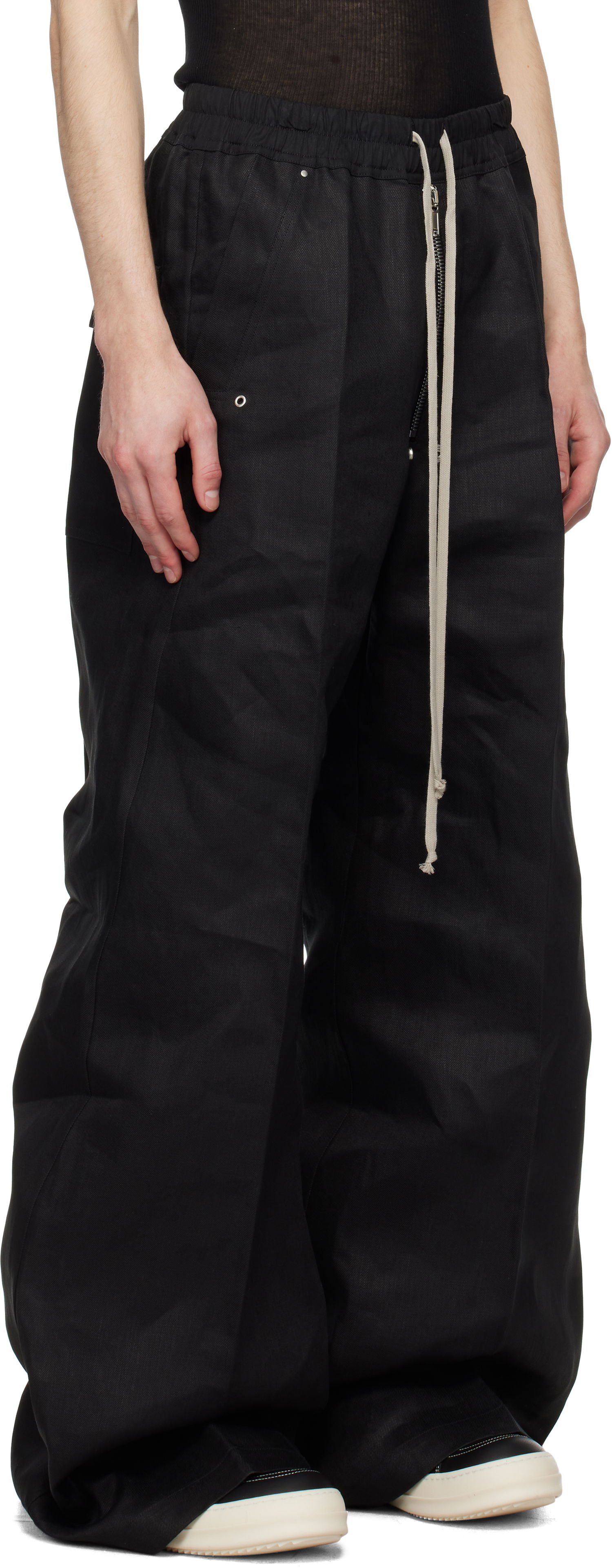 Панталони Rick Owens Rick Owens Hollywood Bela Wide Leg Trousers Черно | RU01E5366 TWL, 1