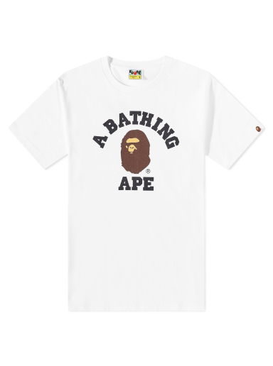 Тениска BAPE Classic College T-Shirt White Бяло | 001TEJ301001M-WHT