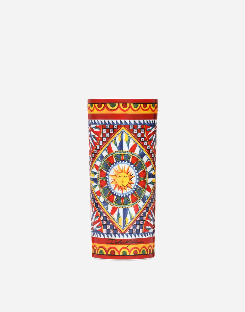 Домашен декор Dolce & Gabbana Dolce & Gabbana Cylindrical Porcelain Vase Onesize Многоцветен | TCC196TCAMVUC067