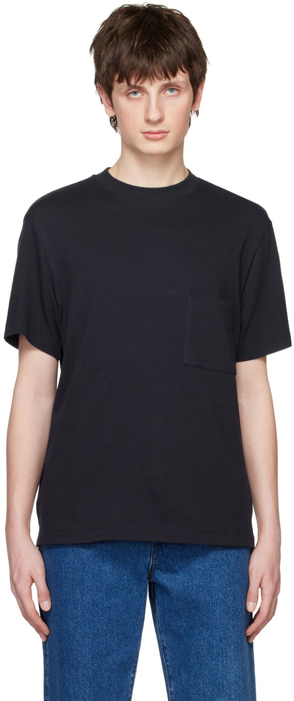 Тениска The Row Beau T-Shirt With Chest Pocket Черно | 453-K453, 0