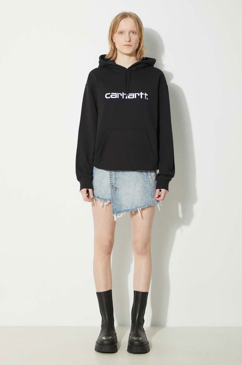 Суитчър Carhartt WIP Hooded Sweatshirt with logo Черно | I033648.0D2XX