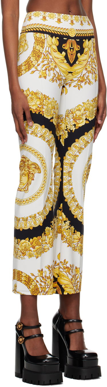 Панталони Versace Barocco Print Leggings Бяло | 1008670_1A06820_5W200, 1