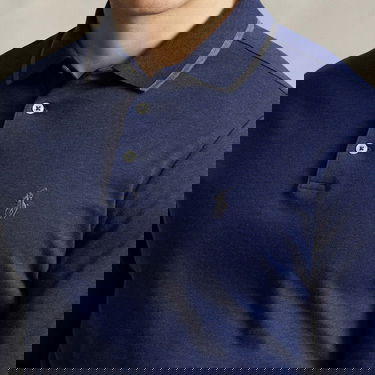 Поло тениска Polo by Ralph Lauren Polo Ralph Lauren Cotton-Jersey Long Sleeved Polo Shirt Тъмно синьо | 710884588002, 0