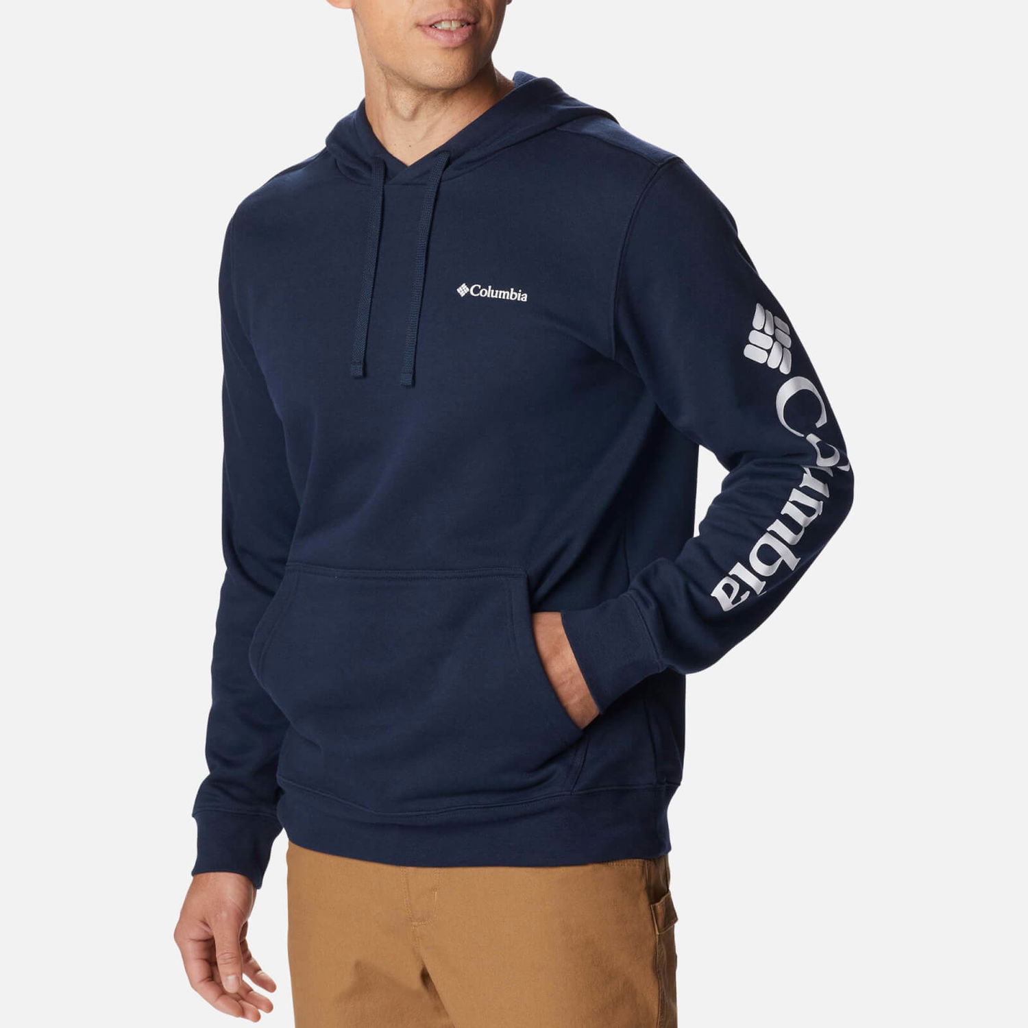 Суитчър Columbia Cotton-Blend Hoodie With Logo Print Синьо | 1957913-466, 0