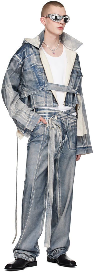 Яке Ottolinger Ottolinger Exclusive Cropped Denim Jacket Синьо | 1701908E, 3