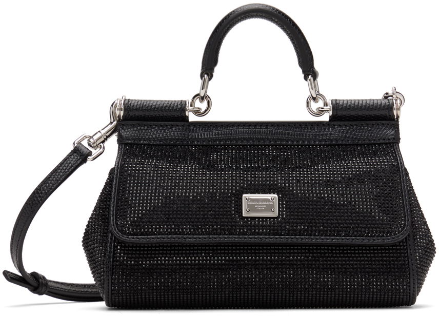 Дамска чанта Dolce & Gabbana Black Kim Kardashian Edition Small Sicily Bag Черно | BB7116 AN154, 0