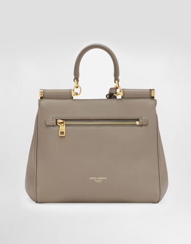 Дамска чанта Dolce & Gabbana Dolce & Gabbana My Sicily Plongé Calfskin Top Handle Bag Сиво | BB7781B73218I399, 2