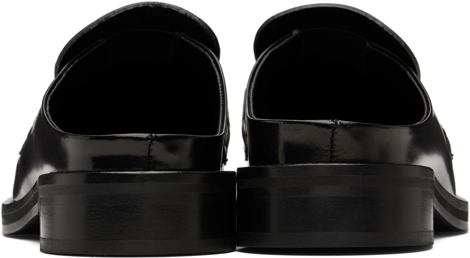 Кецове и обувки Martine Rose Martine Rose Square Toe Chain Mules Черно | 1025LP11001M, 1