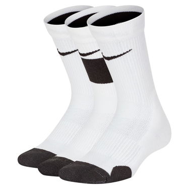 Чорапи Nike Elite Kids Basketball Crew Socks 3-Pack Бяло | CW6063-100, 0
