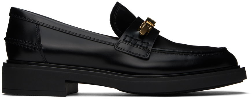 Кецове и обувки Gianvito Rossi Martine Leather Loafers Черно | G25394-20GOM-DVD, 0
