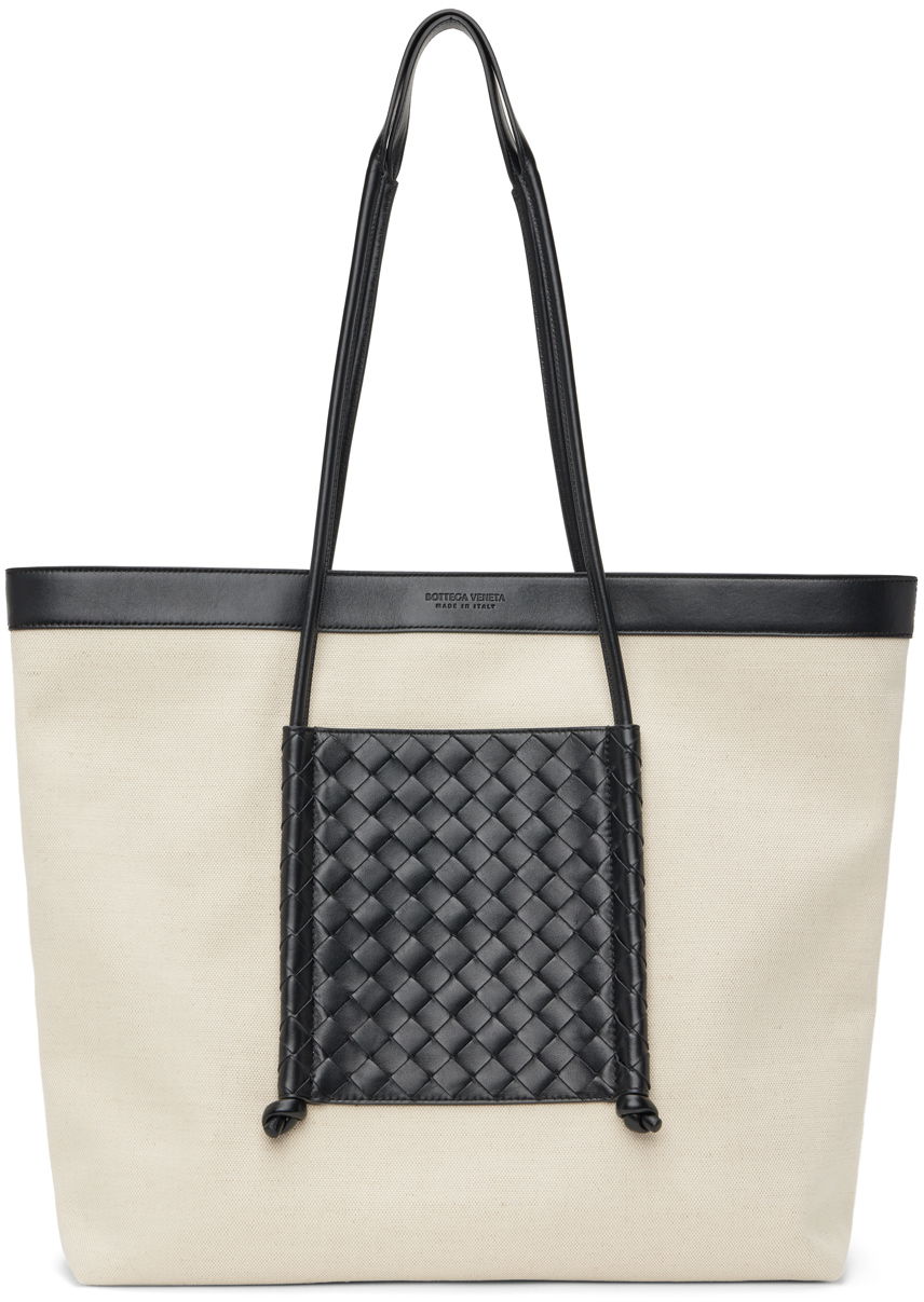 Голяма пазарска чанта Bottega Veneta Portello Tote Bag Бяло | 755776 V3BO1, 0