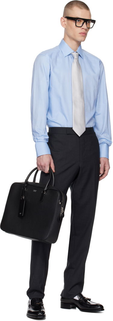 Голяма пазарска чанта Tom Ford Elliot Leather Briefcase Черно | H0651-LCL213S, 3