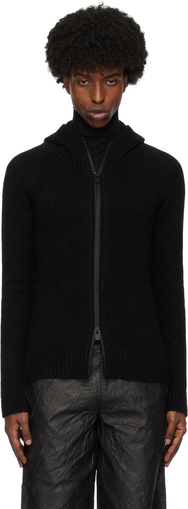 Суитчър HELIOT EMIL Cashmere Zip-Up Hoodie Черно | AW24_W_07_066_BLK01, 0