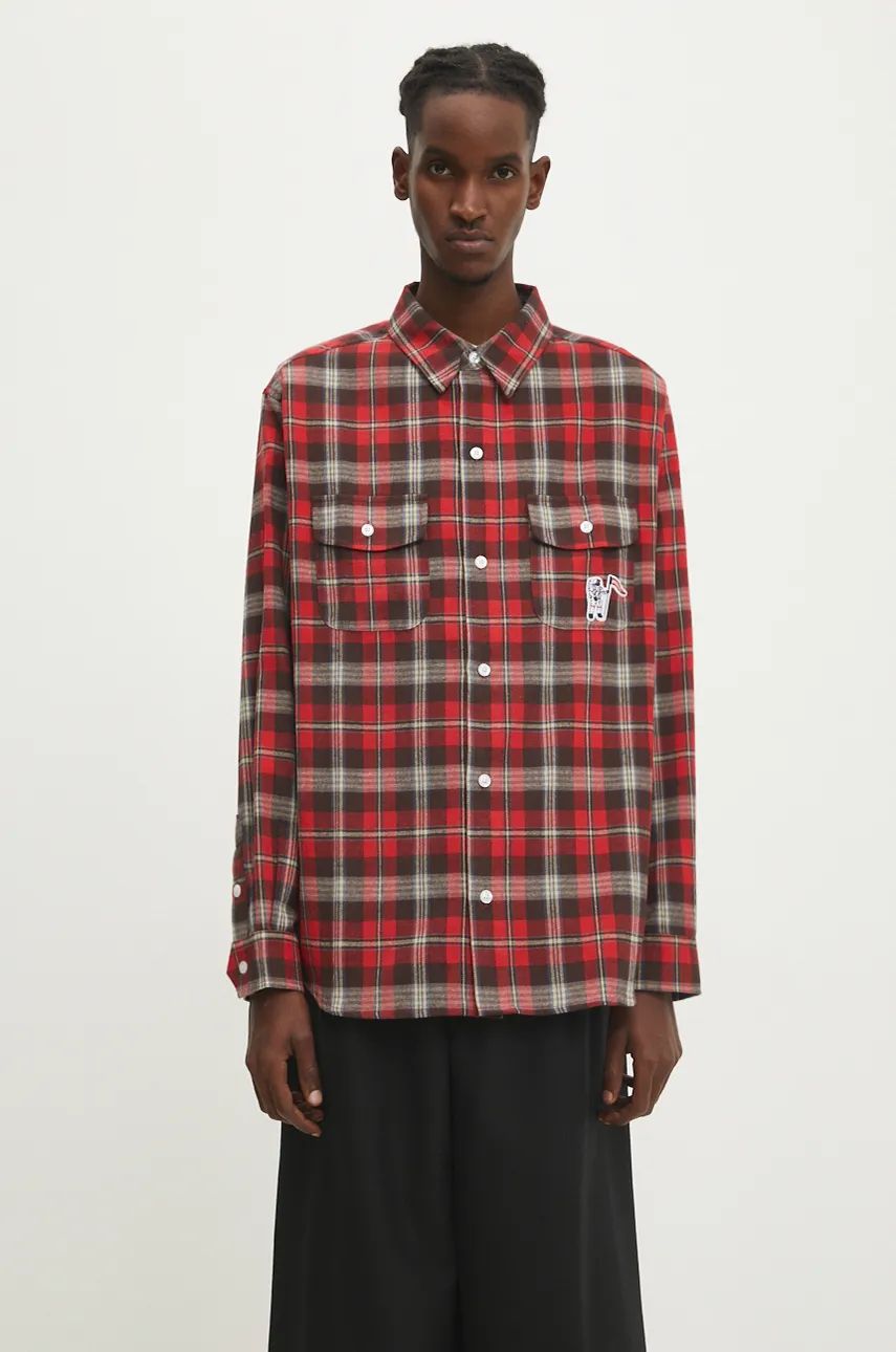 Риза BILLIONAIRE BOYS CLUB Longsleeve Check Shirt Червено | B24322, 0