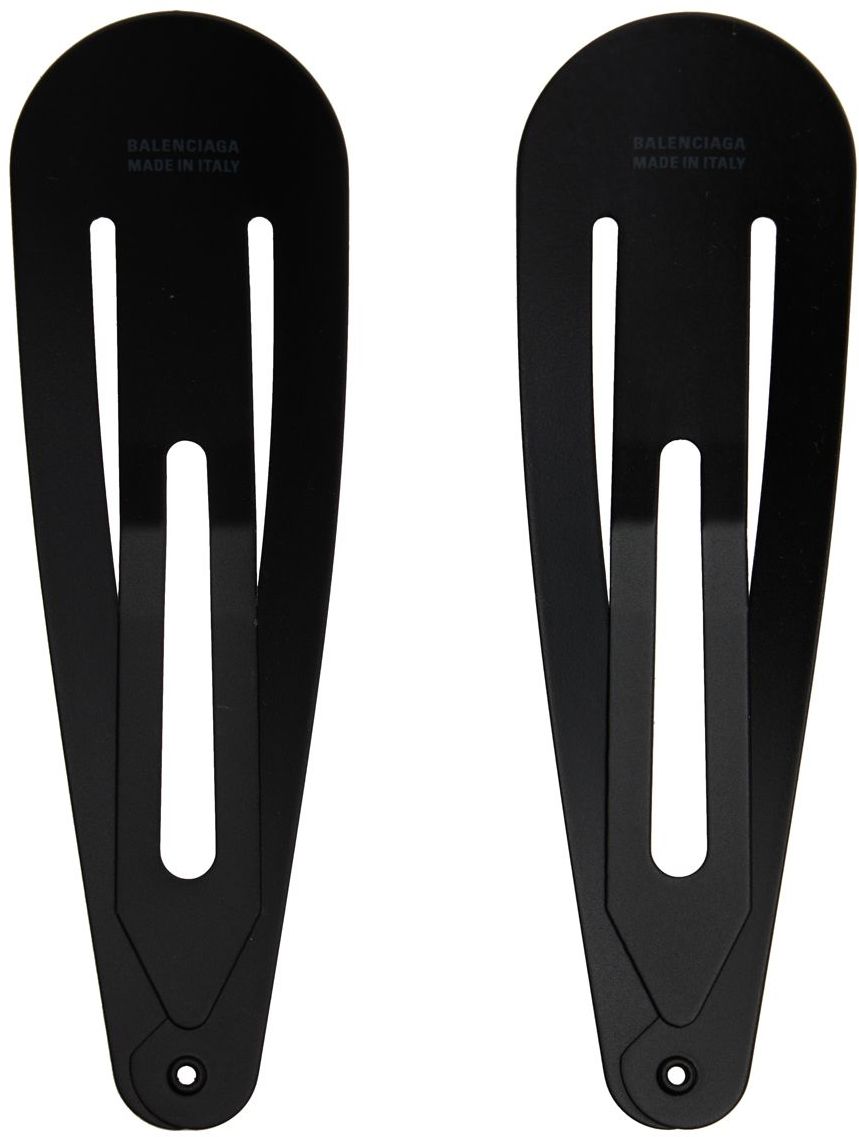 Аксесоари Balenciaga Logo Hair Clip Set Черно | 699021 TZ01G, 1