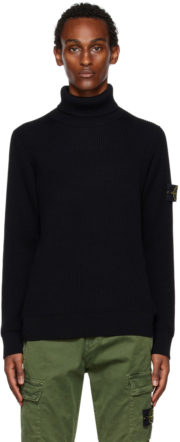 Пуловер Stone Island Ribbed Turtleneck Черно | 7715552C2, 0