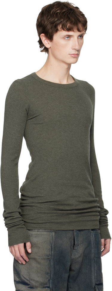 Тениска Rick Owens Rick Owens Concordians Ribbed Long-Sleeve T-Shirt Сиво | RU02E1250 RJR, 4