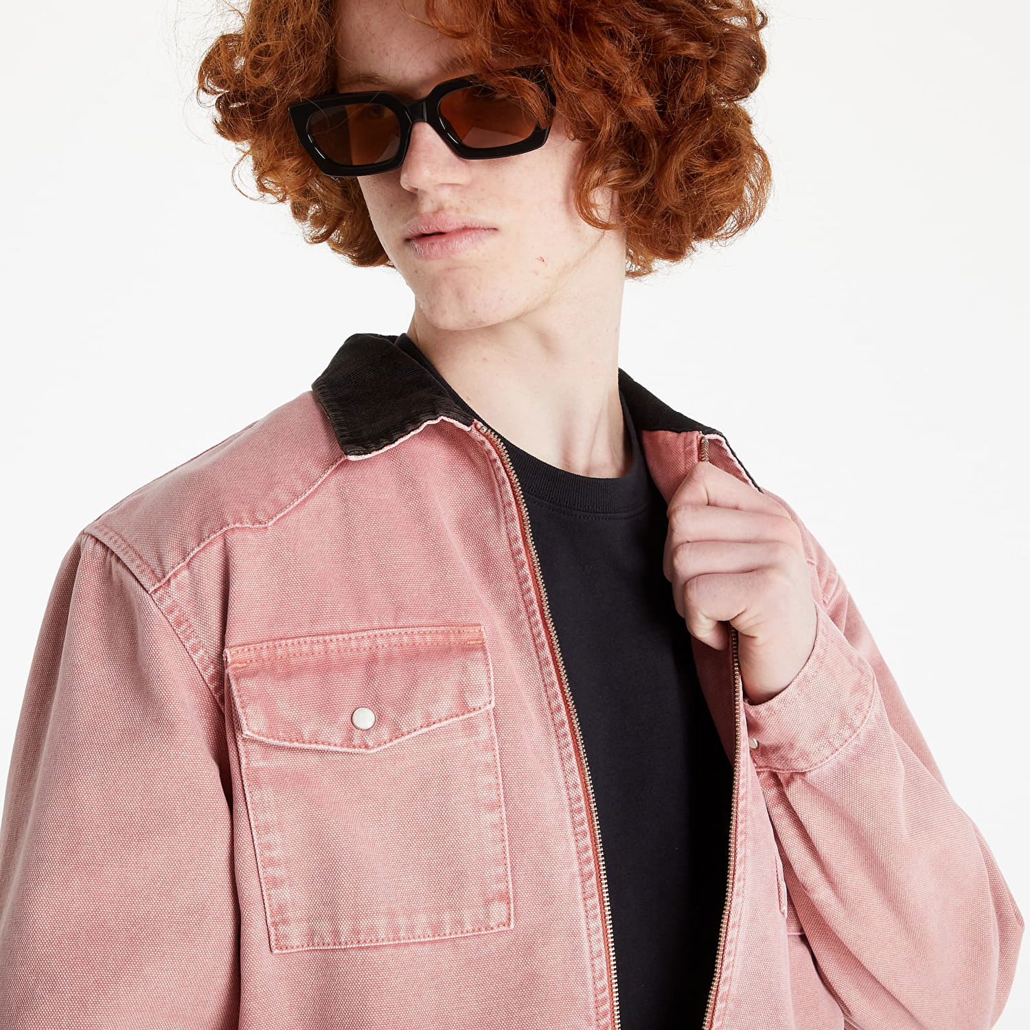 Яке Stüssy Washed Canvas Work Shirt Розово | 1110214 dusty rose, 0