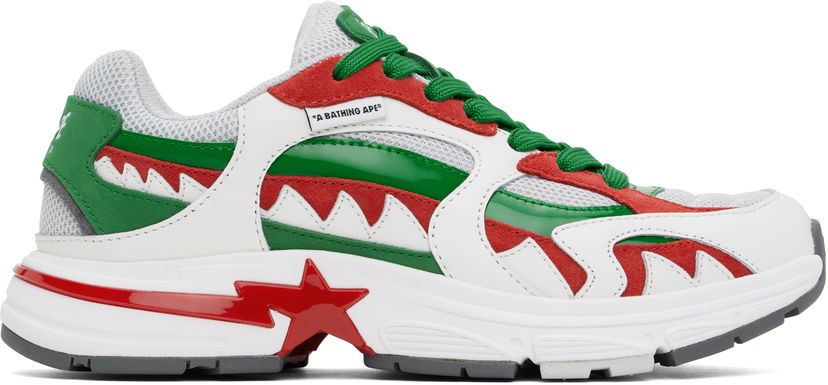 Кецове и обувки BAPE A Bathing Ape Shark STA Italy M1 Бяло | 001FWK201304M