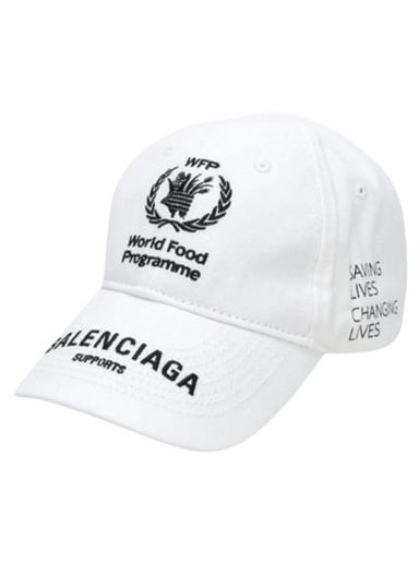 Шапка с козирка Balenciaga World Food Programme Cap Бяло | 540013 310b5 9060