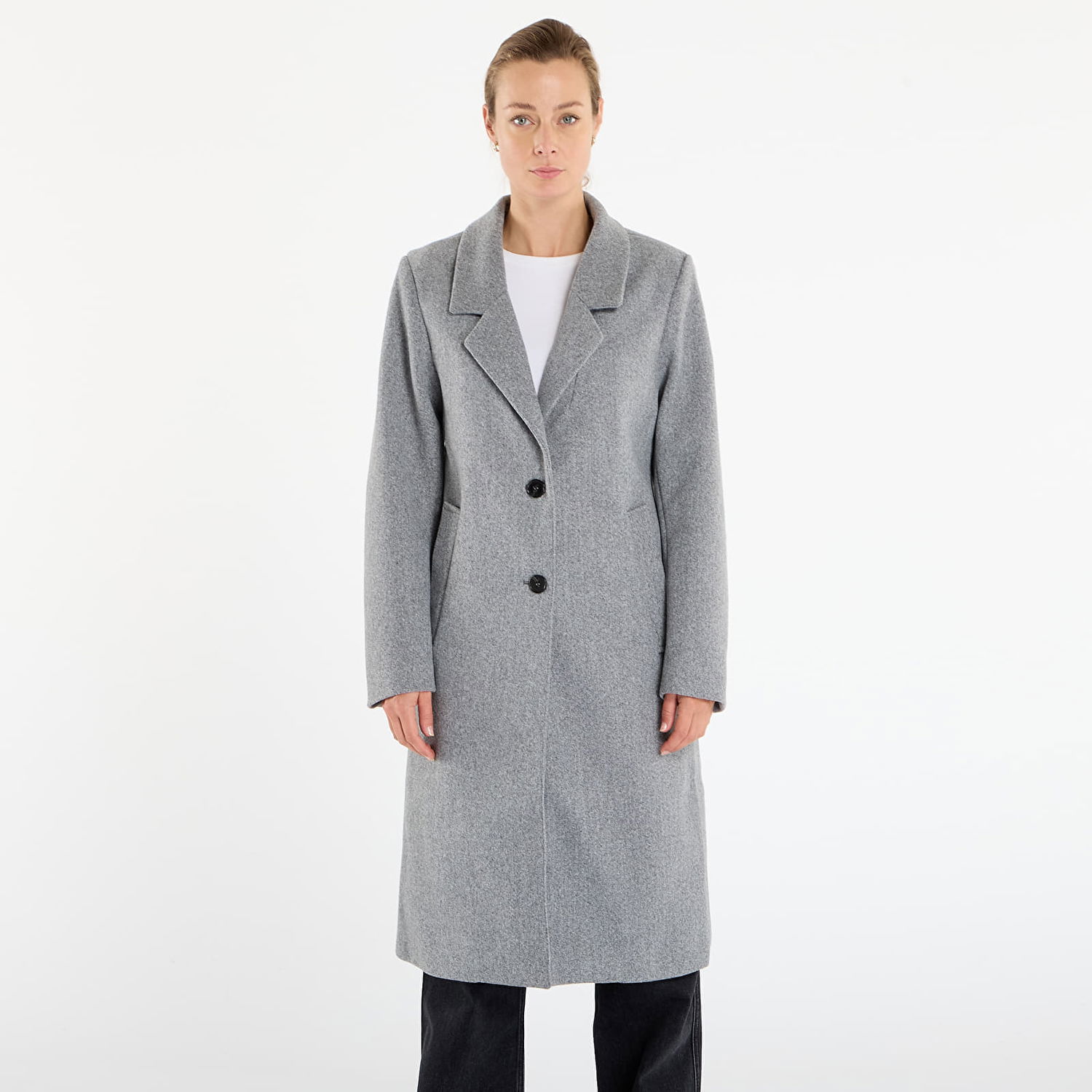 Палта Urban Classics Basic Single Breasted Lapel Coat XS Сиво | TB7075-04915, 0